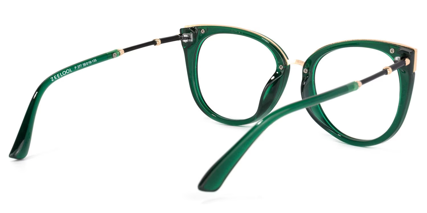 Dalton Cat Eye Dark Green Glasses4