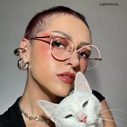 Flozif Pink Round Glasses4