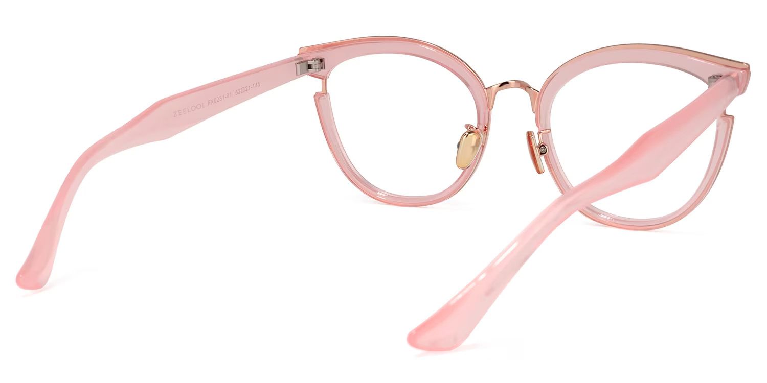 Eleanore Cat Eye Pink Frame Glasses | ZEELOOL Canada4