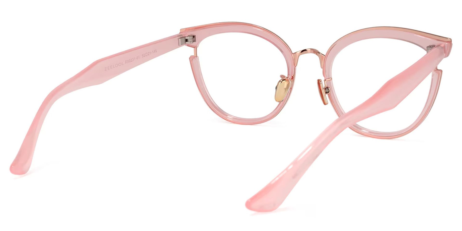 Eleanore Cat Eye Pink Frame Glasses | ZEELOOL Canada4