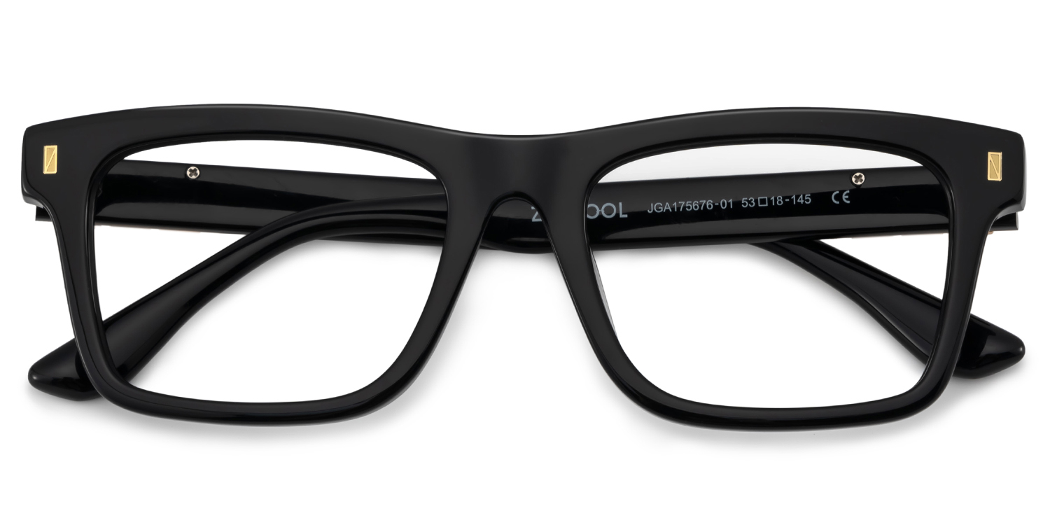 Men's Black Eyeglasses With Rectangle Shape2
