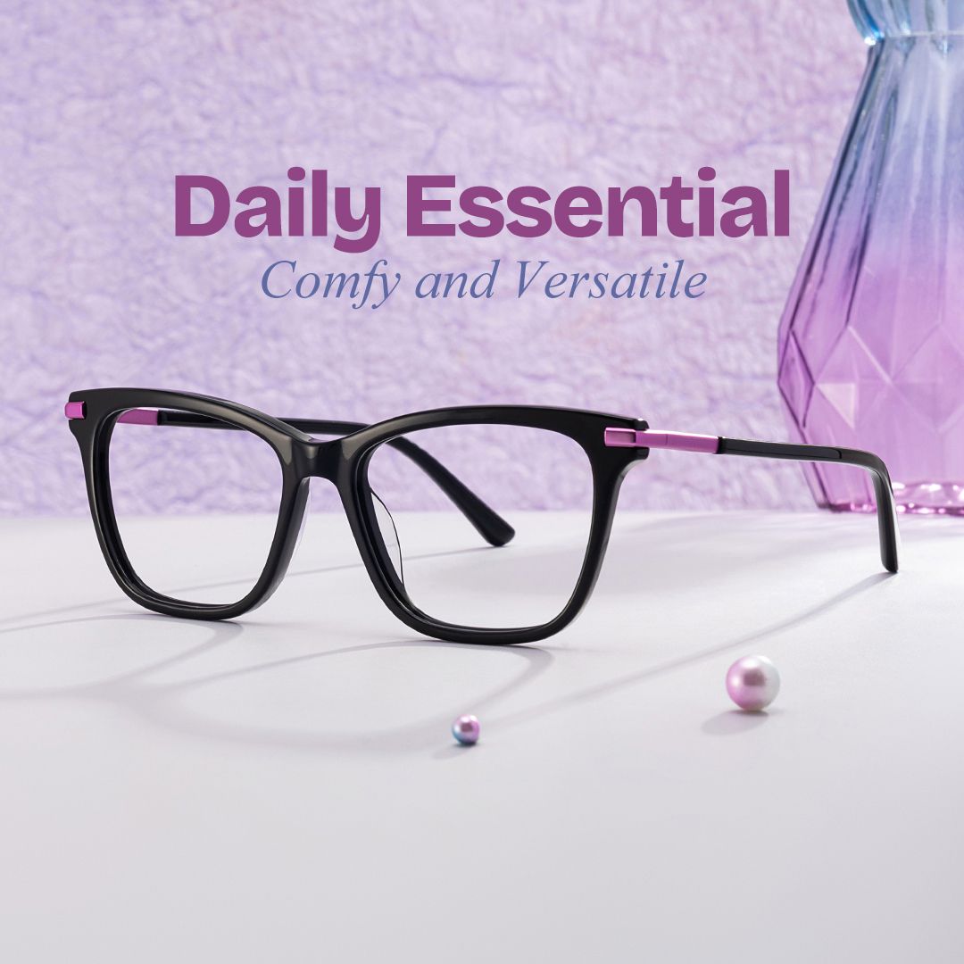 Eliot Rectangle Eyewear with Black0