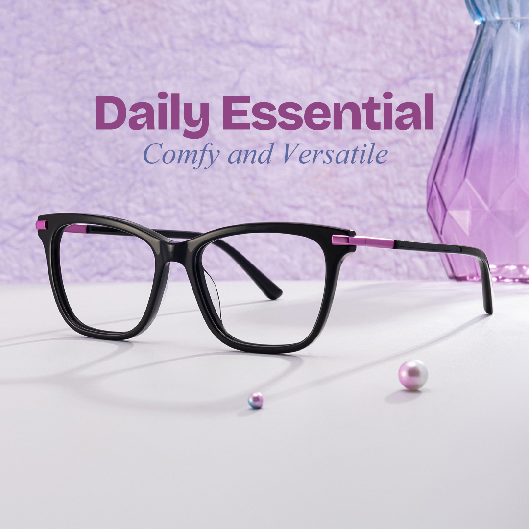 Eliot Rectangle Eyewear with Black0