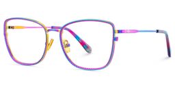 Ronan Rectangle Iridescent Glasses2