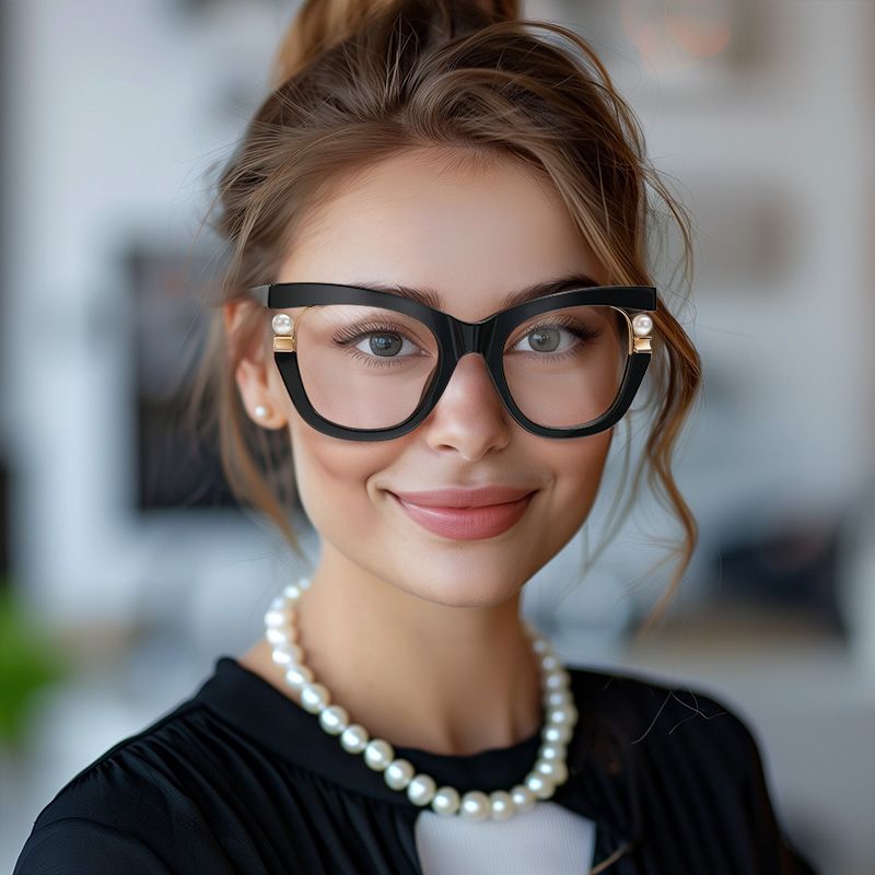 Pearl - Cat Eye Glasses with Pearls7