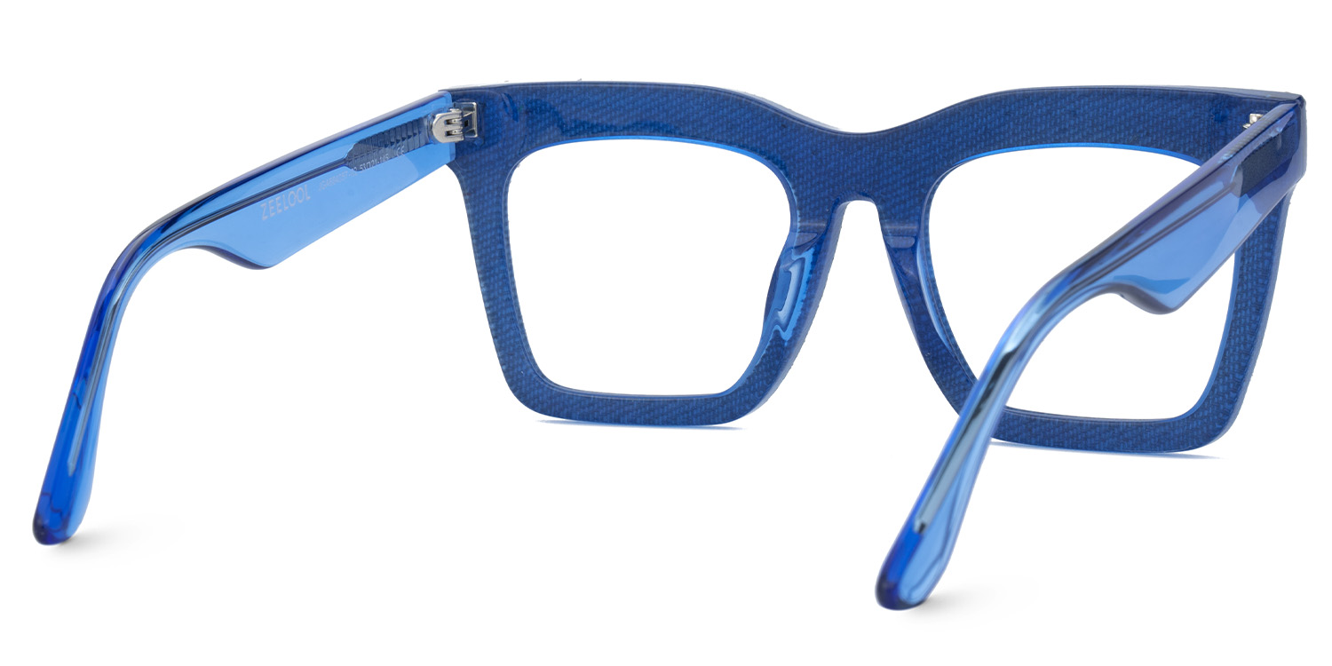 Women's Blue Eyeglasses Frames With Denim4