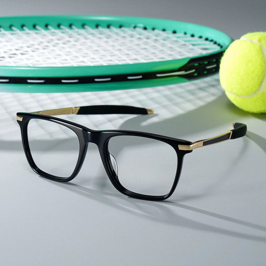 Stable Black Frame Glasses with Rectangle Frame Online | ZEELOOL CANADA1