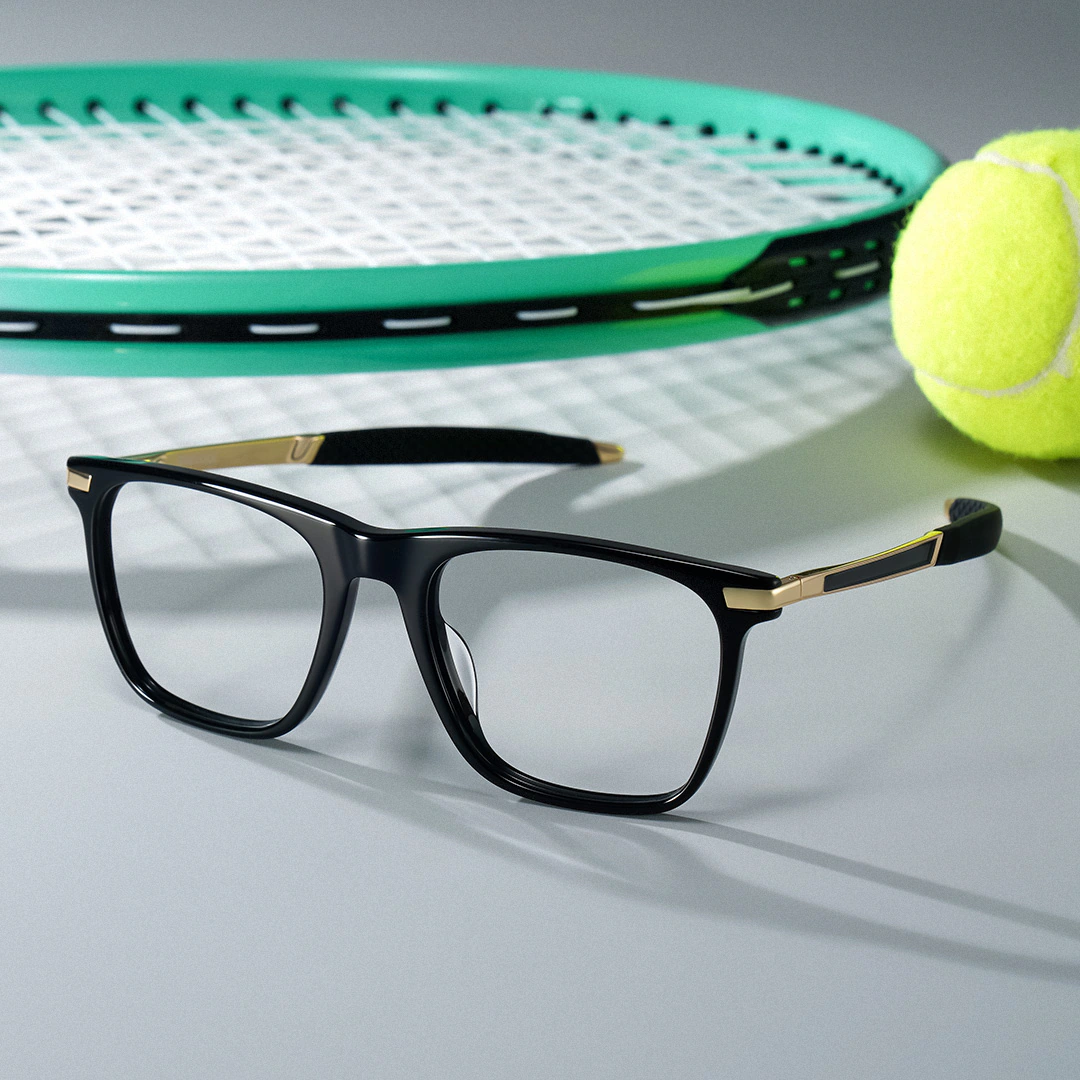 Stable Rectangle Black Glasses1