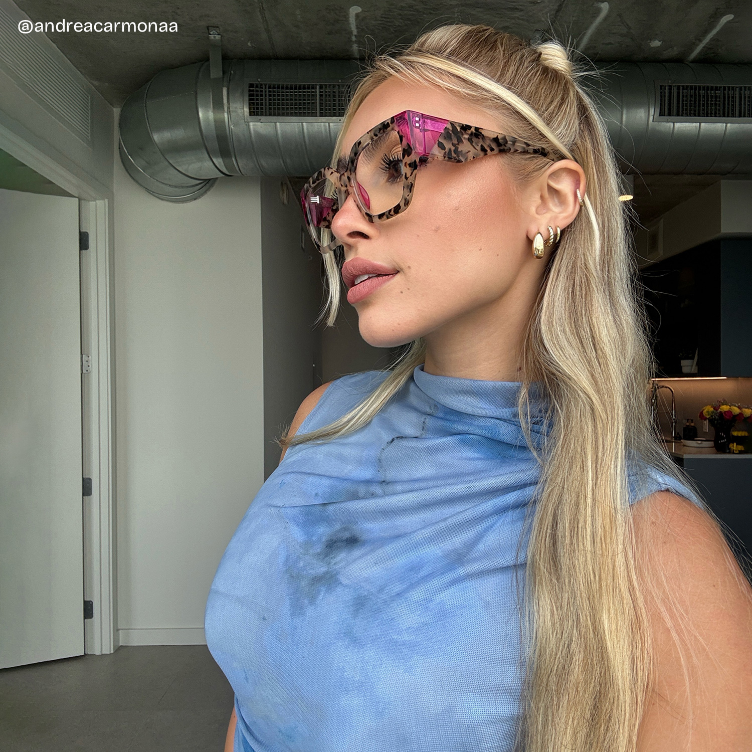 Viva Tortoise Frame Glasses with Square Frame Online | ZEELOOL Canada7