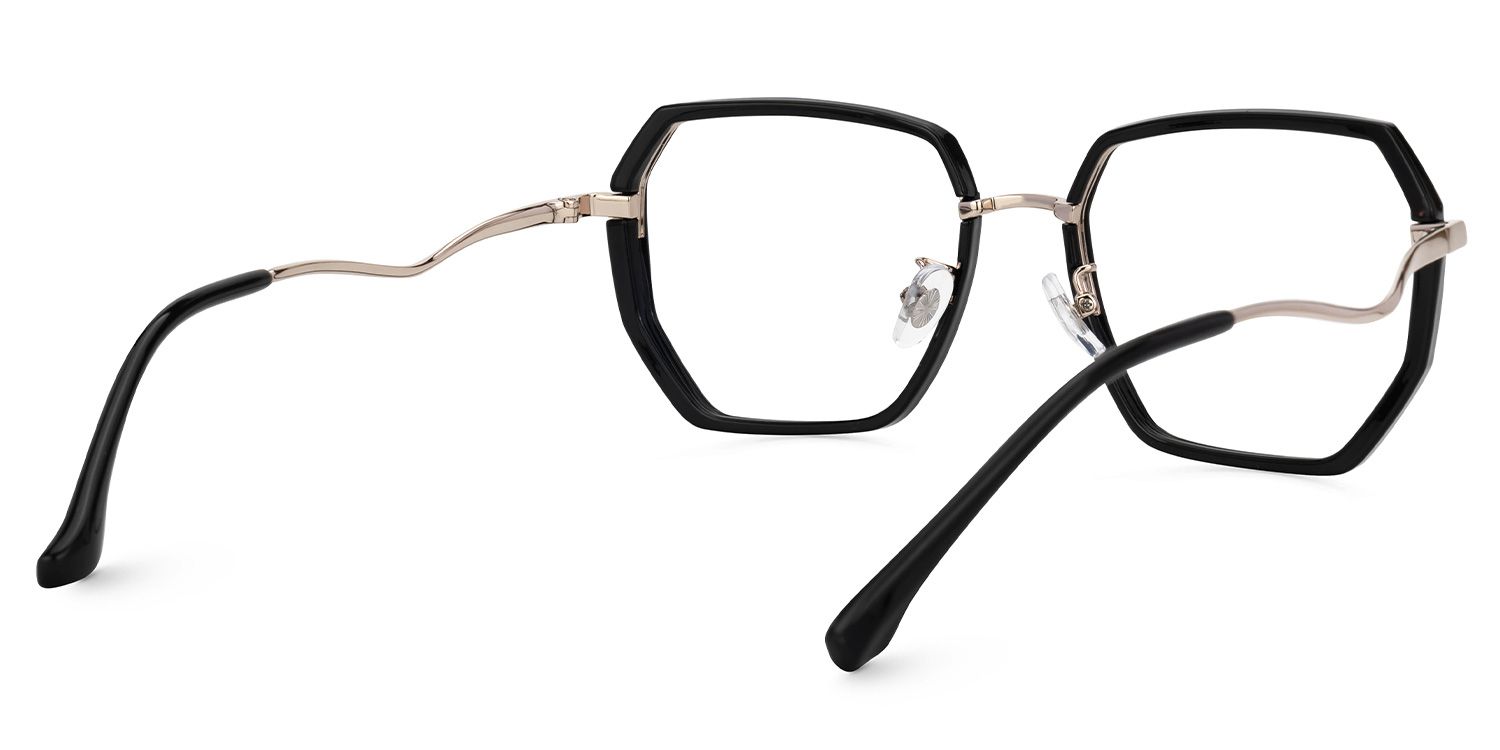 Javonia Black Geometric Frame Glasses Online | ZEELOOL Canada3