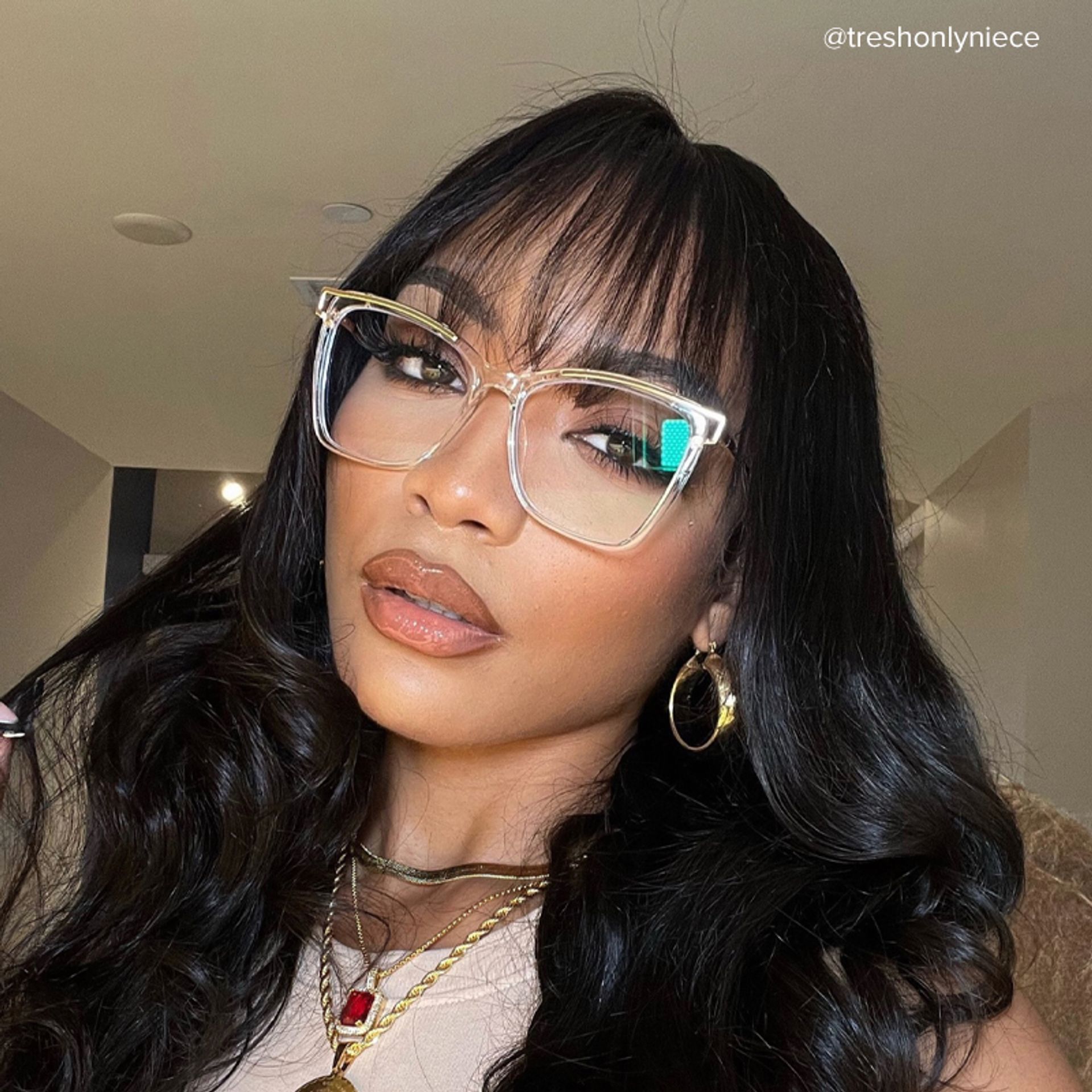 Krystle Square Clear Frame Glasses | ZEELOOL Canada9