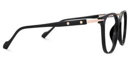 Simoni Round Black Glasses2