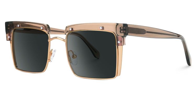 Kiana Square Beige Glasses