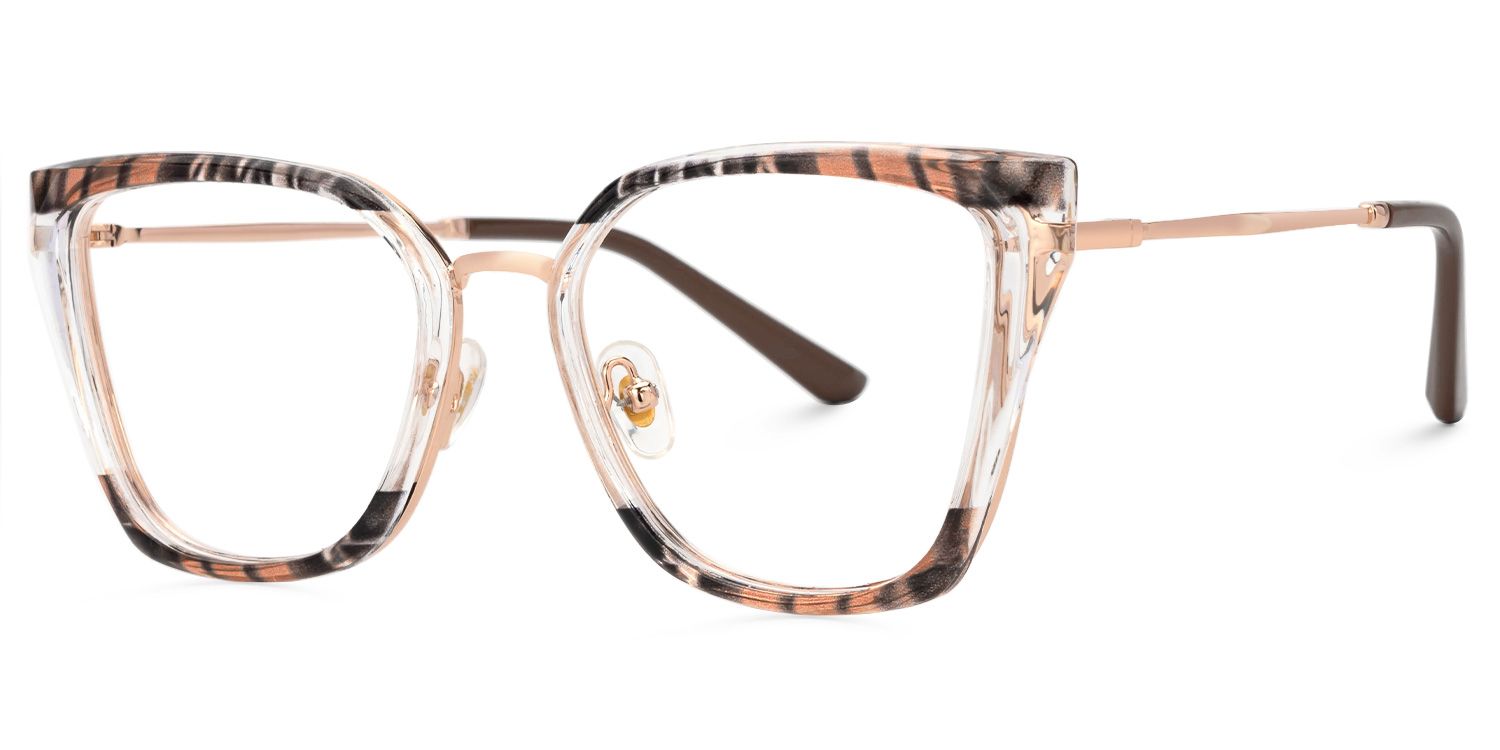 Martins TR90 Rectangle Brown Frame Glasses | ZEELOOL Canada1