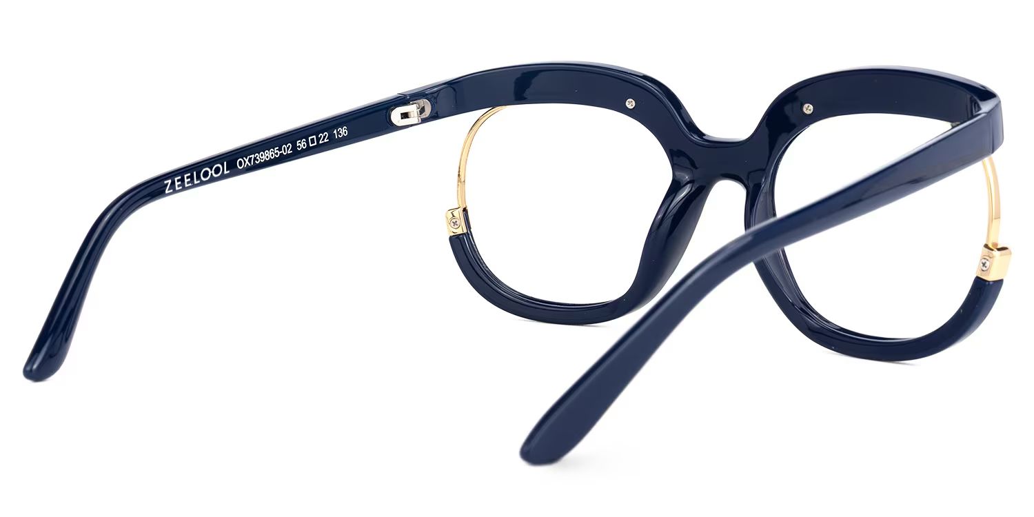 Darice Dark-Blue Round Eyeglasses | Zeelool3