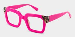 Sarah Square Pink Tortoise Glasses2
