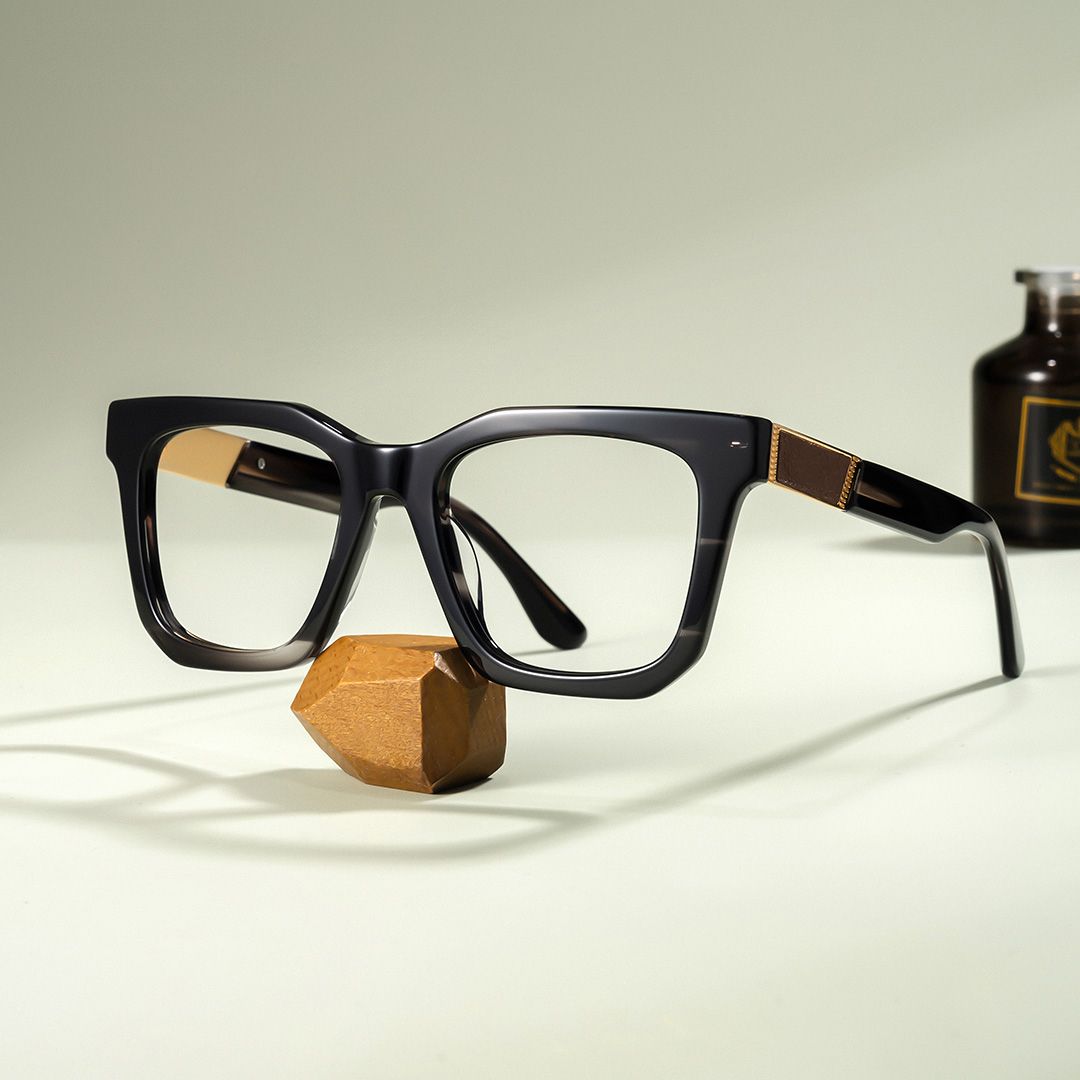 Nichole Square Black Frame Eyeglasses for Men | ZEELOOL Canada0