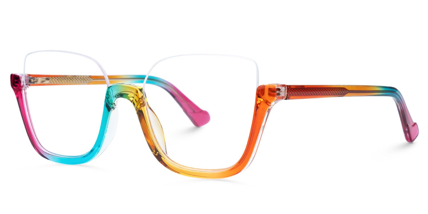 Kellina Square Colorful Glasses | ZEELOOL Canada1