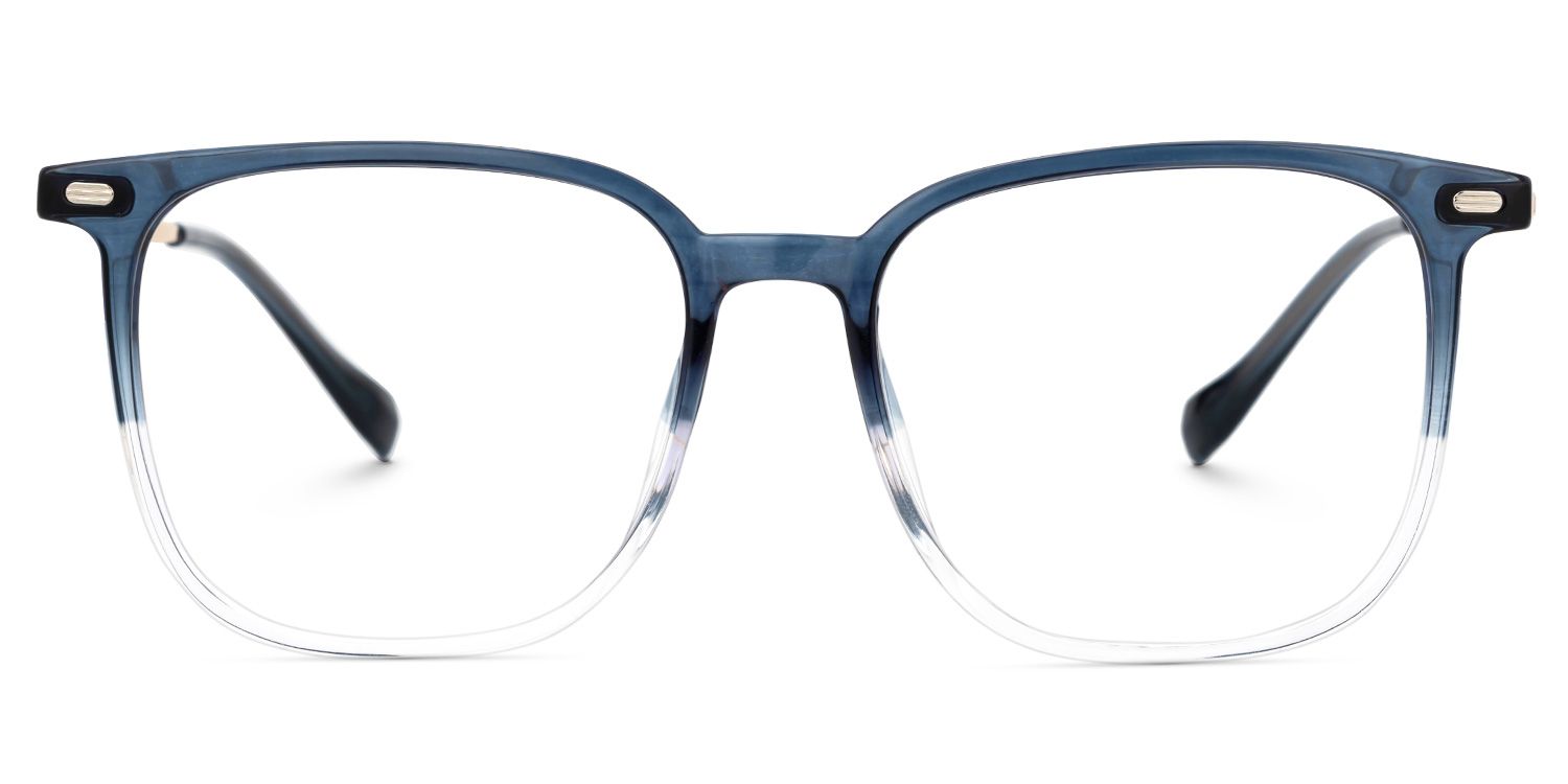 Mullen Square Blue Gradient Thin Frame Glasses0