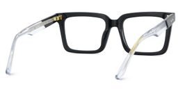 Hattie Rectangle Black Glasses5