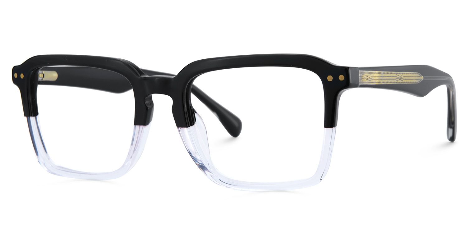 Vickerie Thin Black Clear Glasses in Square Design | ZEELOOL Canada3