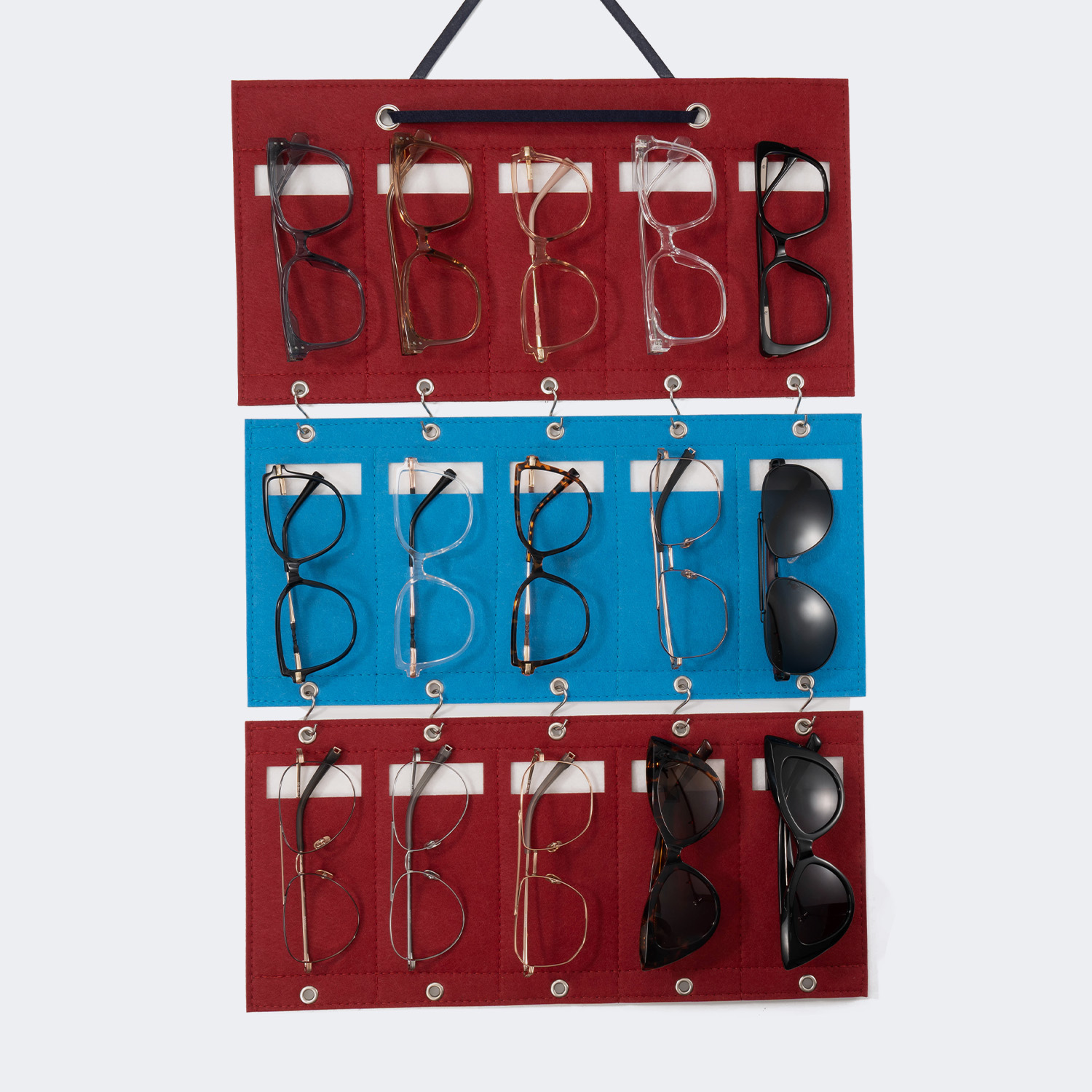 Practical Dark-Red Glasses Hanging Bags | ZEELOOL Canada0