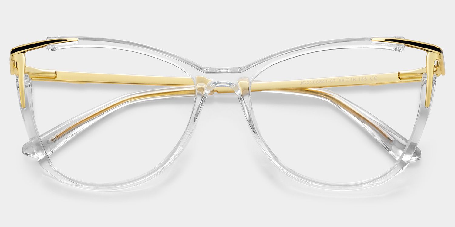 Cat eye Yomary Clear Frame Glasses | ZEELOOL Canada1
