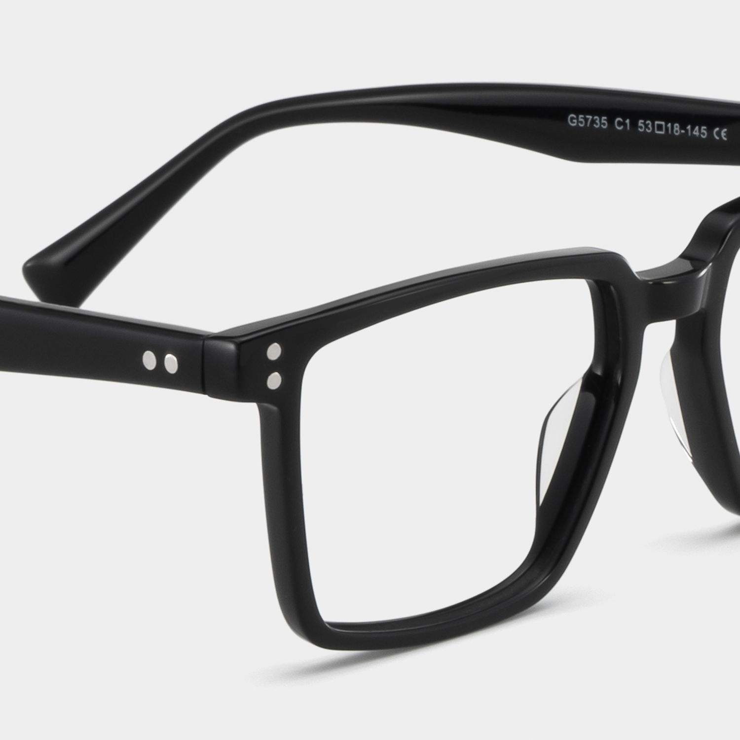 Griffin Black Frame Glasses with Rectangle Frame Online | ZEELOOL Canada4