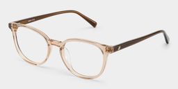 Allison Clear Brown Round Glasses3