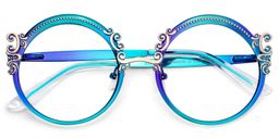Nelida Round Blue Glasses2