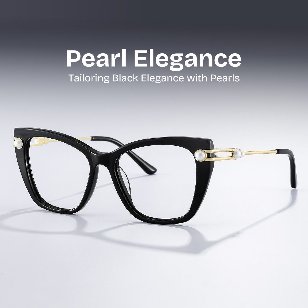 Victor Eyeglasses in Cat eye Black Frame | ZEELOOL Canada0