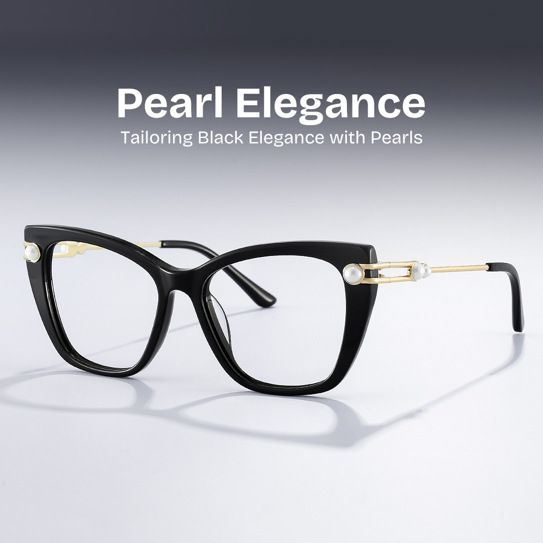 ZEELOOL Victor Cat eye Black Glasses