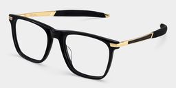 Stable Rectangle Black Glasses4