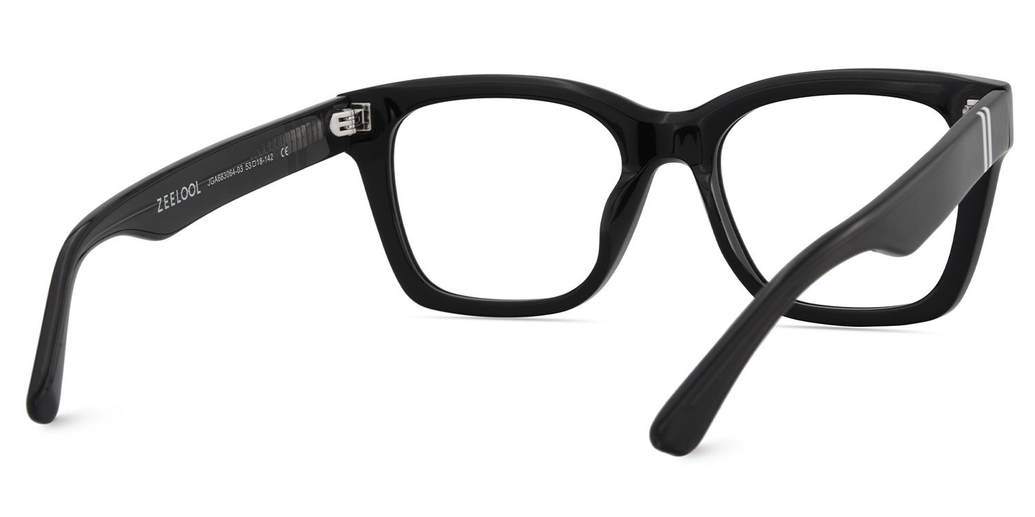Gaydeh Black Glasses With Rectangle Shape | ZEELOOL Canada5
