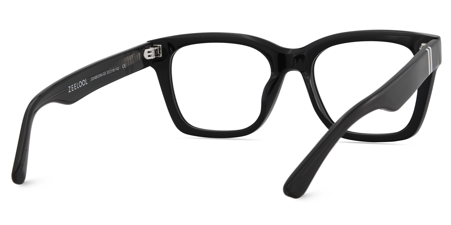 Gaydeh Rectangle Black Glasses5
