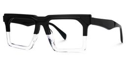 Lebar Square Black-Clear Glasses1