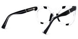 Leisa Round Black-Clear Glasses3