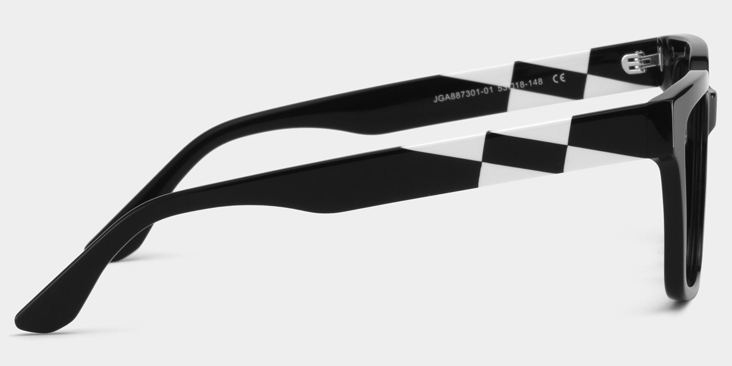 Harriet Square Black Frame Eyeglasses for Man| ZEELOOL Canada4