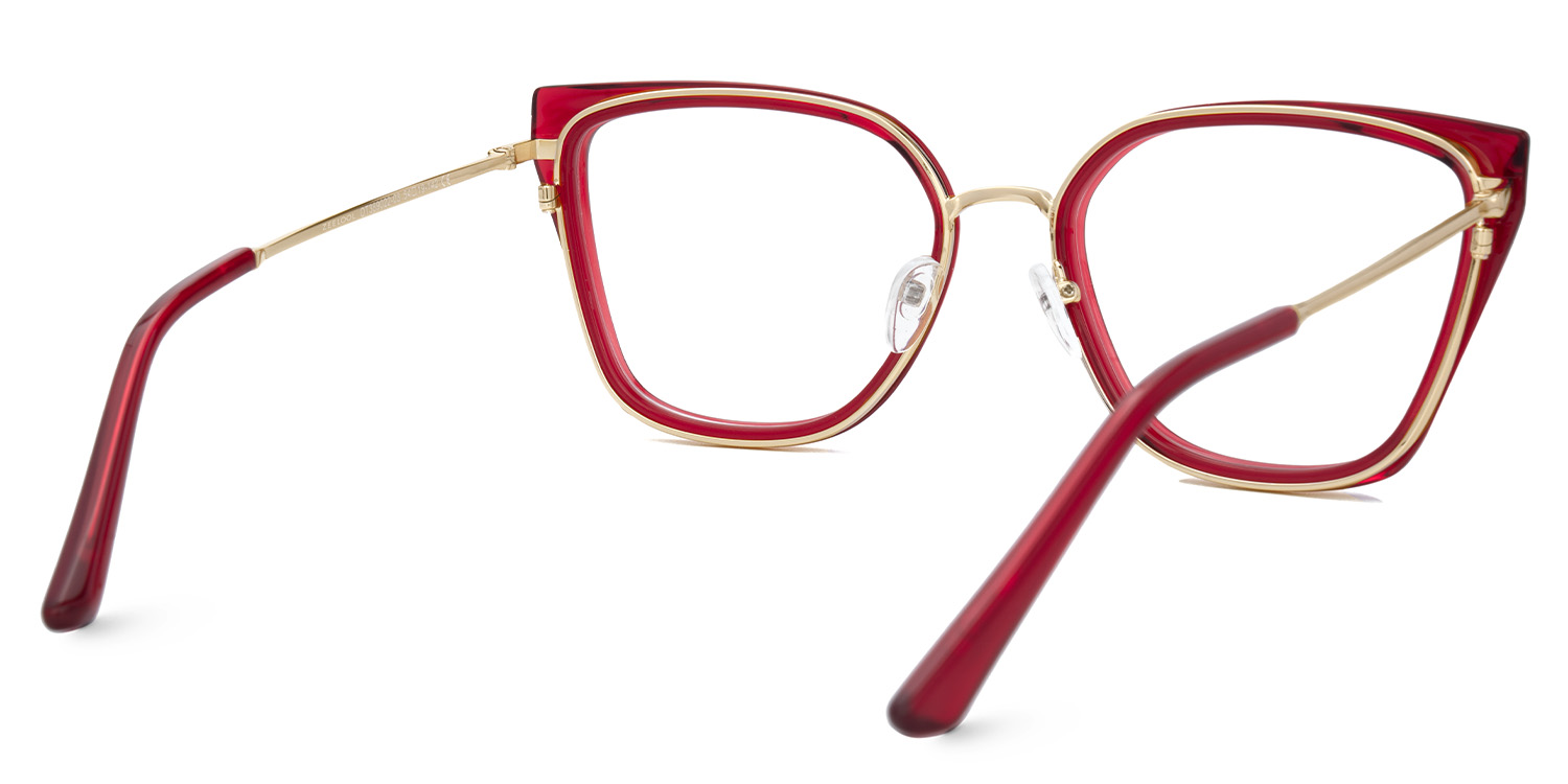 Martine Square Red Glasses | ZEELOOL Canada3