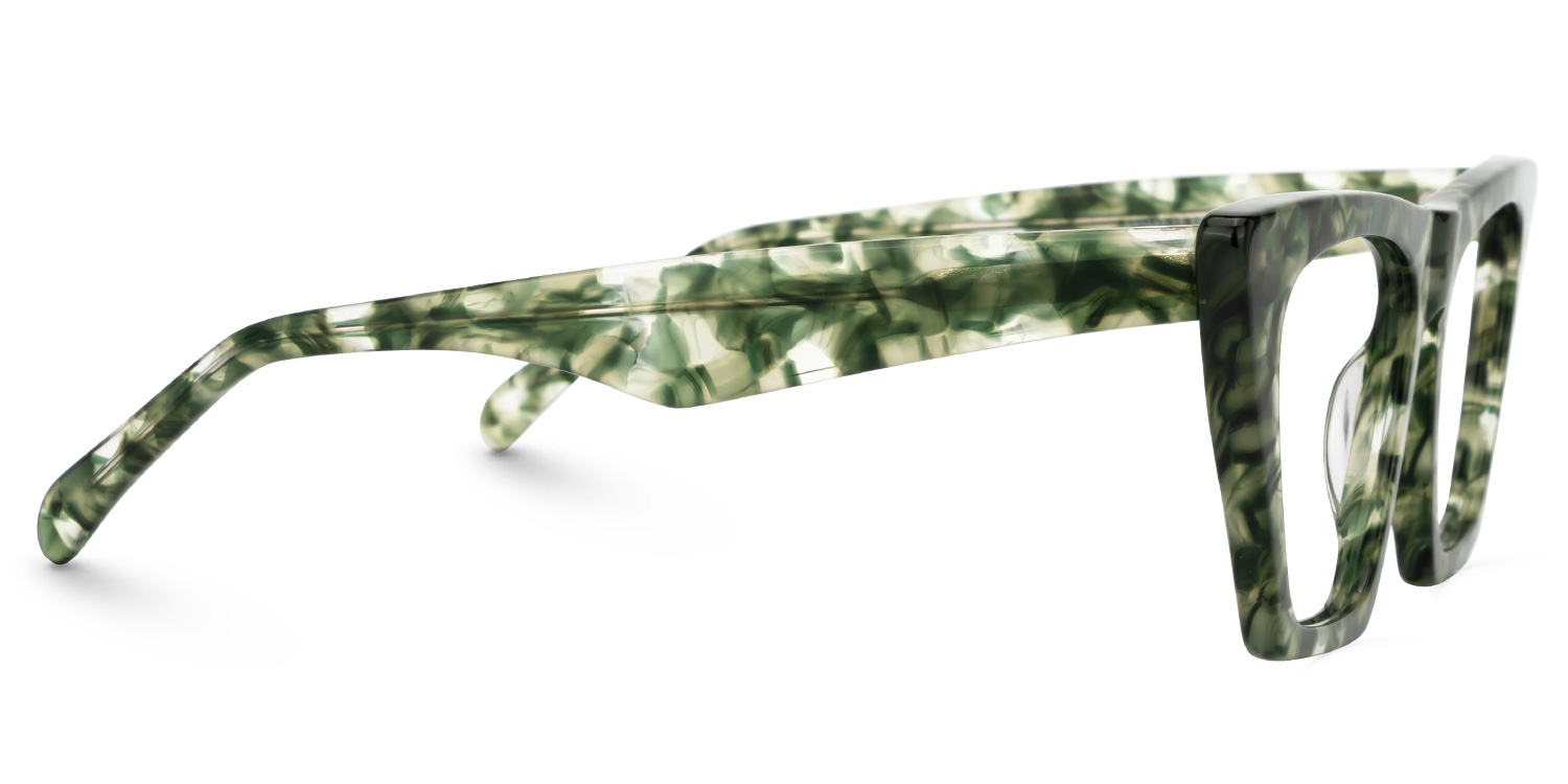 Cecile Cat Eye Green-Floral Glasses | ZEELOOL Canada2