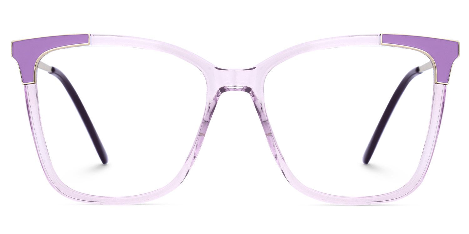 Purple Square Frame Glasses1