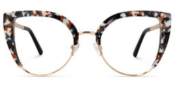 Brewer Cateye Orange-Floral Glasses0