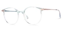 Caylan Round Transparent Green Glasses1