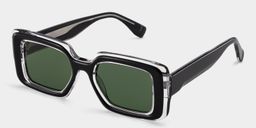 Eira Rectangle Black Polarized Sunglasses2