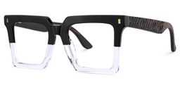 Pierre Square Black Clear Glasses3