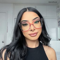 Malcolm Square Pink Leopard Glasses6