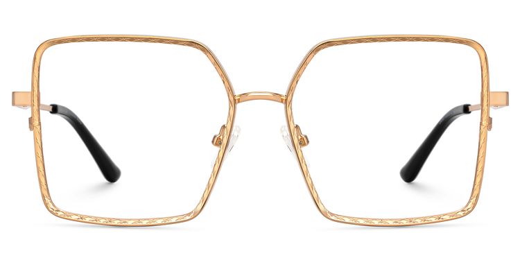 Toure Square Gold Glasses