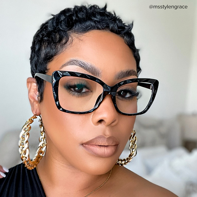 Wendell Black Cat Eye Frame Glasses | ZEELOOL Canada4