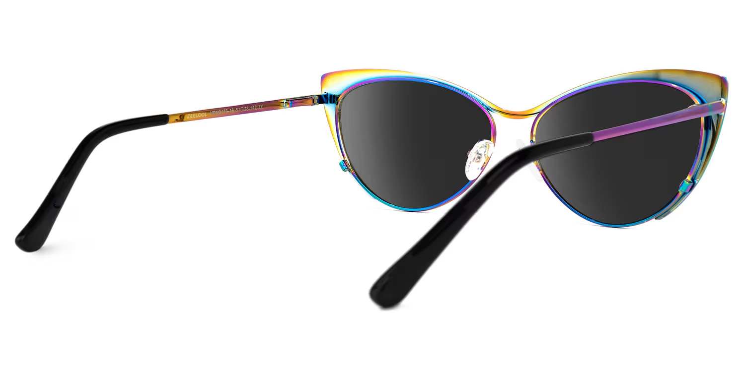 Ellen Cateye Blue-Green Sunglasses | ZEELOOL Canada3