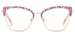 Harley Browline Pink Leopard Glasses1